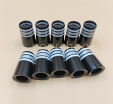 10x Premium Black Silver/ Two White Ring Design Golf Ferrules for 370 Iron Shaft
