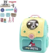 Pet Space Bag Play House Set ,Dog And Cat Grooming Kit, Backpack Blue, Pink.