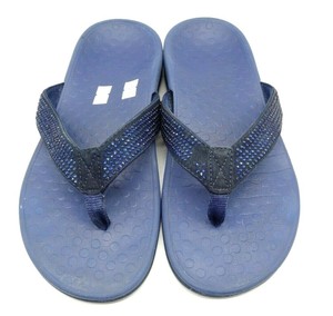 Vionic Blue Jeweled Strap Casual Slide Flip Flop Comfort Sandals Shoes Women's 7 | eBay
