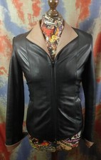 Womens Stunning Vintage Vera Pelle Leather Jacket Size Uk 14