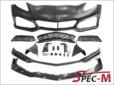For 14-19 Corvette C7 | ZR1 Style Front Bumper Cover Grille Lower Lip Splitter