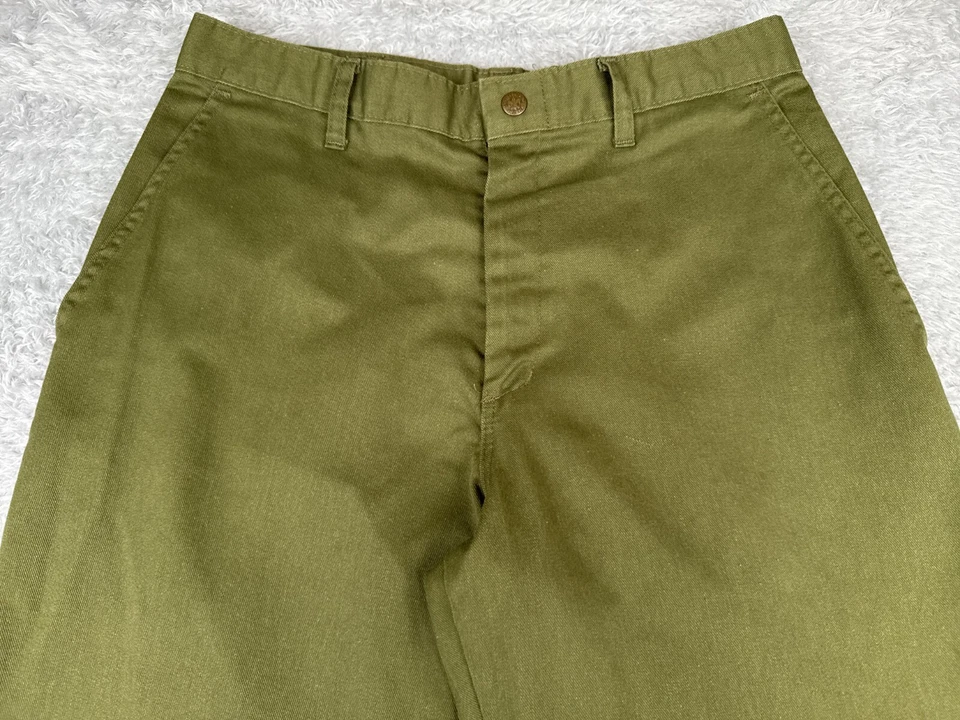VINTAGE Boy Scouts Pants Men 32 Green Chino Official Uniform Twill Cotton 32x34 - Image 4 of 4