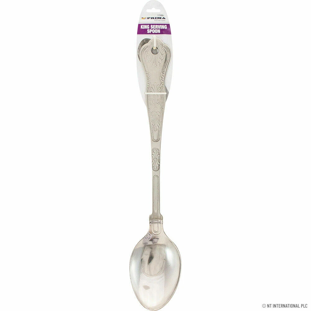 13" STAINLESS STEEL KING SERVING SPOON KITCHEN SILVERWARE COOKING FRYING CATER