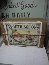 Handmade Primitive style Soap box, Tiered Tray Decor, Fake soap box decoration