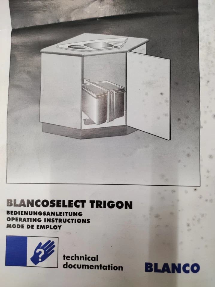 BLANCO Eck Abfallsystem Blancoselect Trigon Einbau Abfalleimer 511717 Grau - Bild 4 von 4