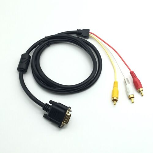 5ft VGA Male to 3RCA Male Component Converter Adapter Cable for TV DVD HD Player - Picture 5 of 7