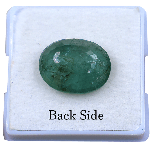 Smeraldo Zambia Naturale Certificato 7,89 Cts Non Trattato Ovale Taglio Sfaccettato Gemma - Foto 9 di 12