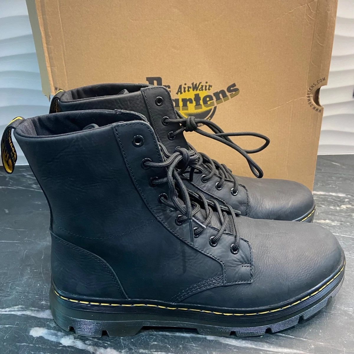 Dr. Martens Men s Combs Leather Lace Up Casual Boots Black NWB Size 12