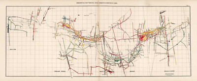 1870 Comstock Lode and the Washoe District Mines Mining Map Wall Poster