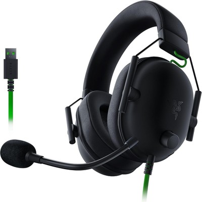 Razer BlackShark V2 X Wired Gaming Headset with 7.1 Surround USB, Black 