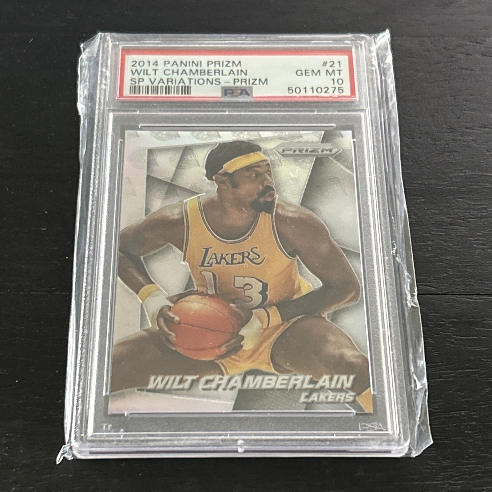 2014 Panini Prizm #21 Wilt Chamberlain SP Variations PSA 10 Los Angeles Lakers