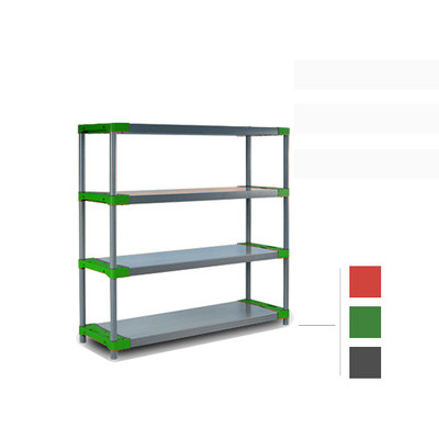 Plastikregal*138x130x46 Steckregal Werkstattregal 4 Fachböden 70-100kg je Boden