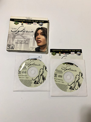 Vintage Syberia 1 & 2 B Sokal PC Computer Games Lot Of 2 Complete CD Cases Clean