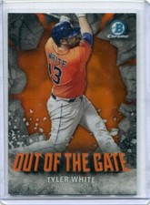 2016 Bowman Chrome Out of the Gate Orange Tyler White Rookie 16/25