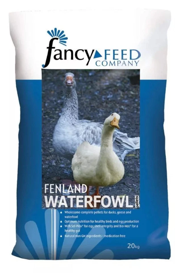 FANCY FEEDS Fancy Feed Fenland Waterfowl Pellets 20kg – Complete Feed for Ducks, Geese, etc.