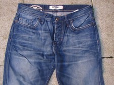 Jean Kaporal Homme Gris/ivoire Taille 34/32 - Coupe Droite - Très Bon état