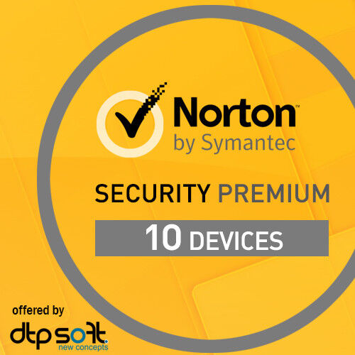 Norton Security Premium 2021 10 Devices 10 PC MAC Internet 1 Year 2020 UK - Zdjęcie 1 z 1