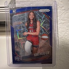2025 Panini Prizm WNBA Kiki Iriafen Washington Mystics RC Blue Velocity