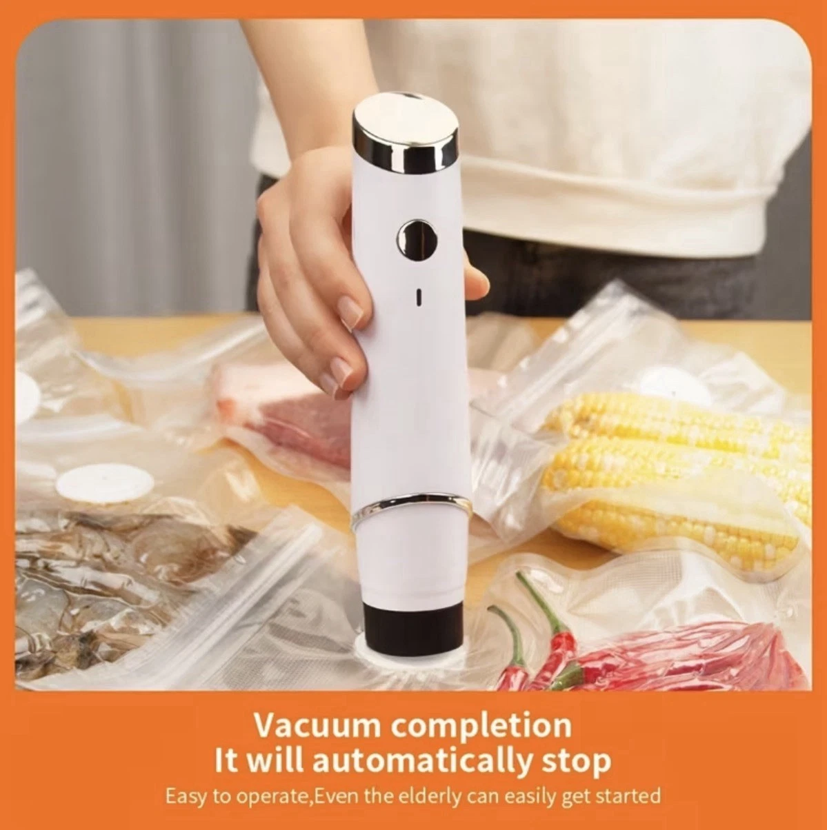 Vacuum Sealer Machine Portable USB Rechargeable Food Saver PP ABS + 10bags
Opens in a new window or
