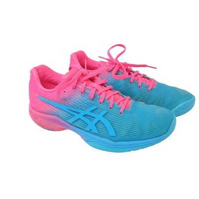 ASICS Solution Speed FF Shoes Womens 8.5 Pink Blue Tennis Sneakers 1042A024