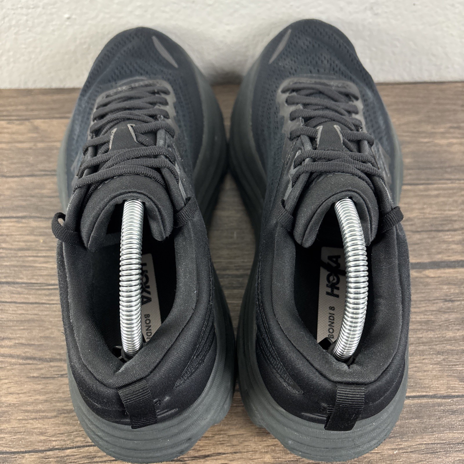 Hoka One One Bondi 8 Triple Black Running Shoes Women’s Size 10D Wide Sneakers thumbnail 8