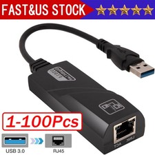 USB 3.0 Gigabit Ethernet LAN RJ45 1000Mbps Network Adapter For Windows PC Lot