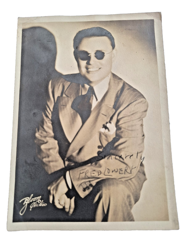 Fred Lowery Signed Photo Autographed Vintage Whistler Blind Musician 5x7