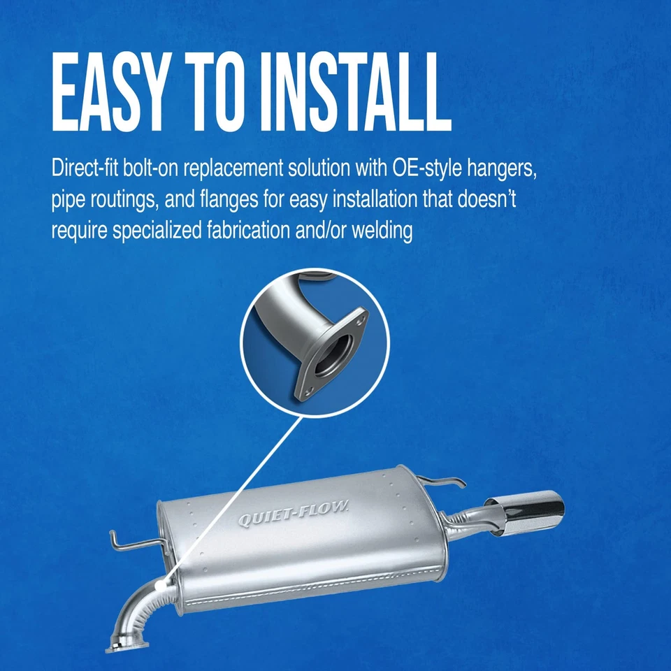 Conjunto de silenciador de escape Walker Quiet-Flow SS 73093 ajuste directo para Cadillac CTS Foto 2 de 4