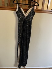 Windsor Lace Nude Illusion Evening Gown Dress Size Small