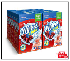 Wylers Light Singles To Go Powder Packets Water Drink Mix Cherry Pack of 12