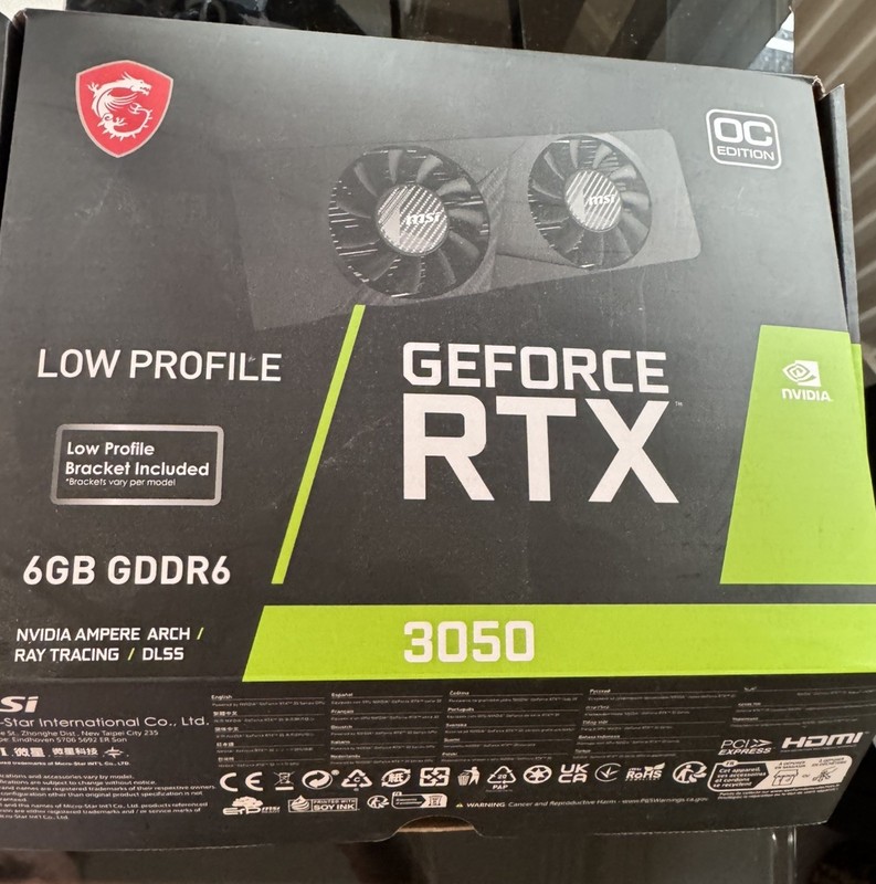 ASUS RTX 3050 6GB Low Profile LP OC Graphics Card