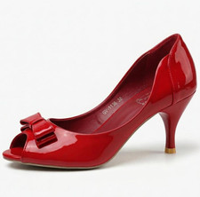 Ladies Womens Low Kitten Heel Work Court Evening Girls Shoes Pumps Size 2.5-6