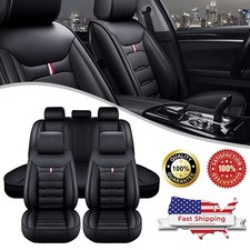 For Nissan Car 5 Seat Covers Full Set Pu Leather Front Rear Chair Protector Pads