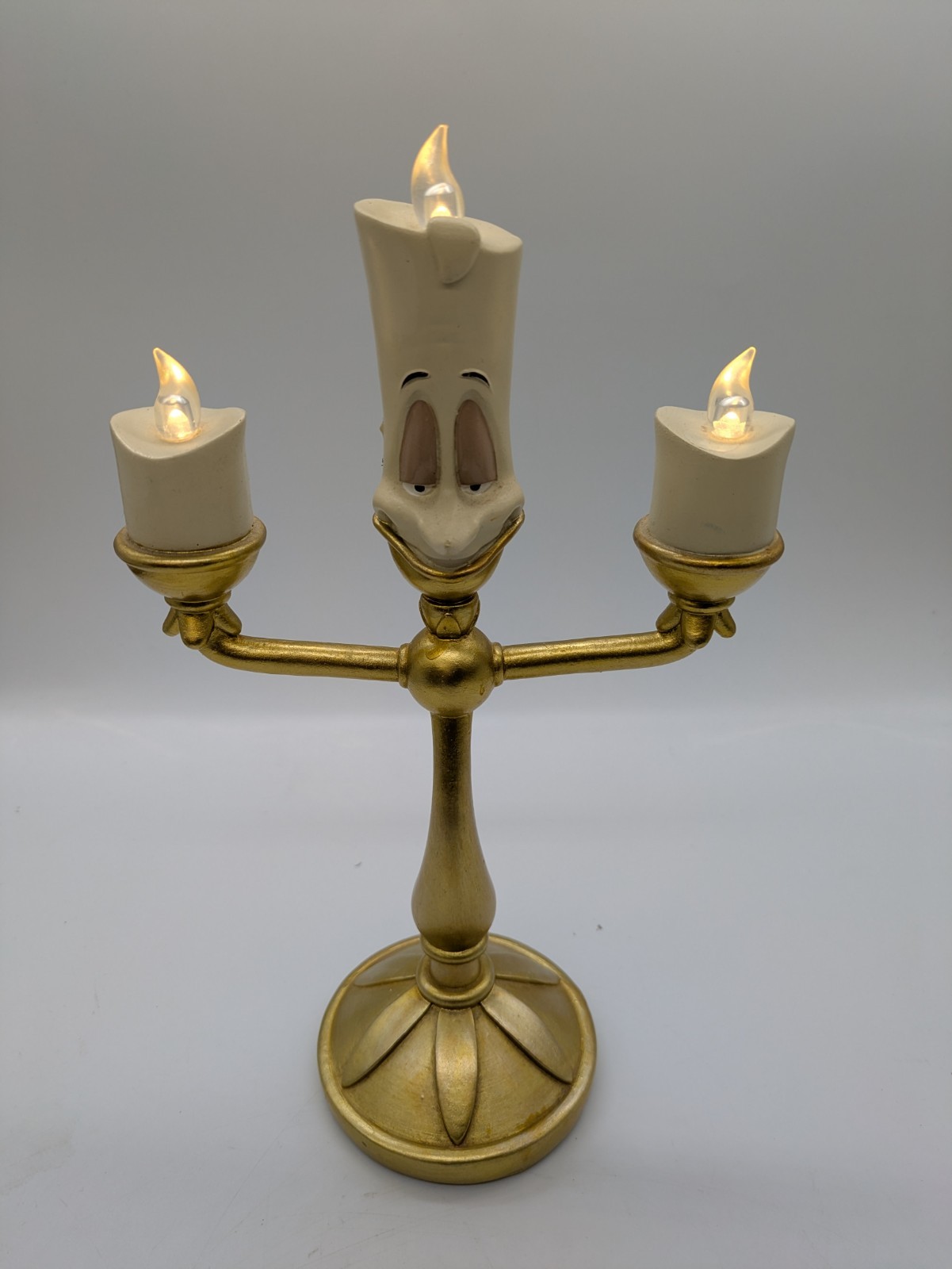 Disney Lumiere Candelabro Iluminado 11 Pulgadas Estatuilla La Bella y la Bestia (KN)