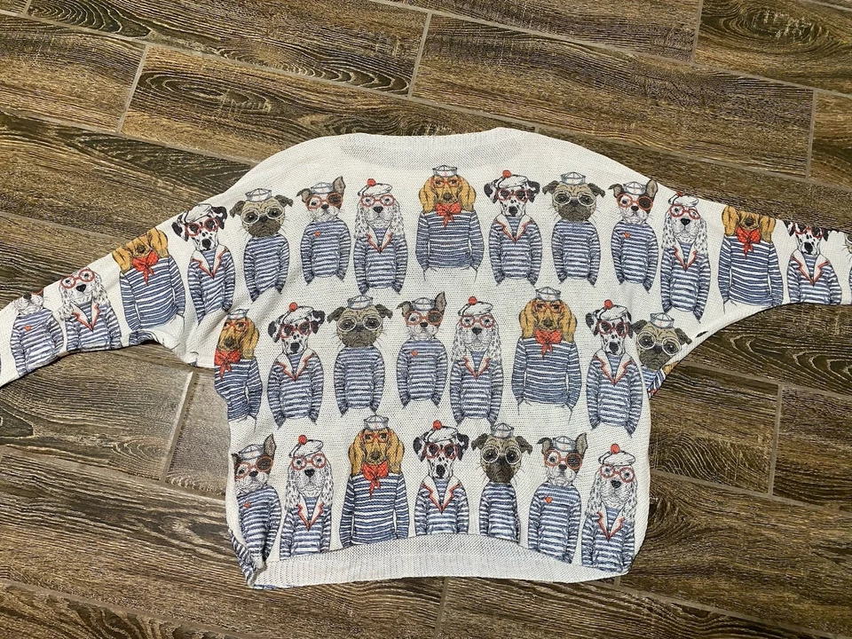 Suéter Náutico a Rayas para Damas - Perros Marineros Talla 1XL - NUEVO SIN ETIQUETAS Foto 2 de 4
