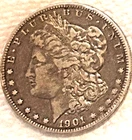 1901 O Morgan circulated but good eye appeal, features good free shipping Sigma+