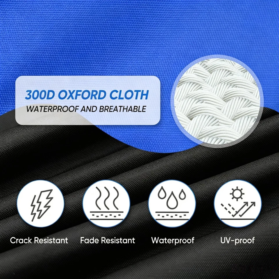 NEVERLAND Boat Cover Waterproof Heavy Duty 4.2m-4.9m Sunproof Breathable 300D - image 2 of 4