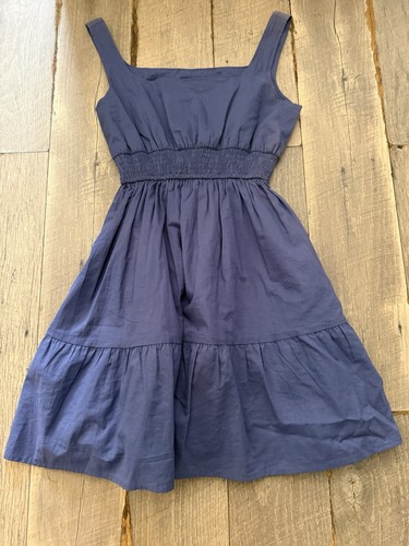 NWT needii Shanie Square Neck Navy Mini Dress size S faded area