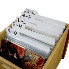 7 Inches Vinyl Record Dividers Hard PP Material Category Tab Double-Side Plas...