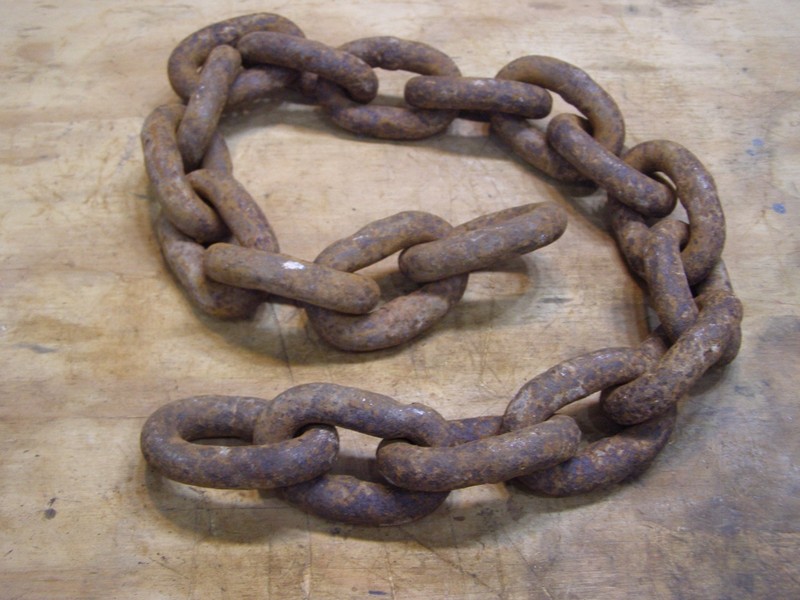 3' Steampunk Industrial Art Vintage Logging  Chain 3" x 5/8" Thick Links 11+Lbs
