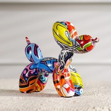 Bunte Harz Ballon Hund Figuren - Graffiti Kunst Statuen für Wohnkultur UK