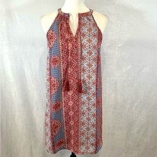 Pink Rose boho vneck shift dress size small