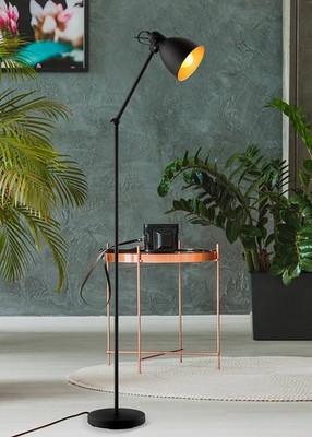 Eglo Priddy 2 Black Metal Adjustable Floor Lamp