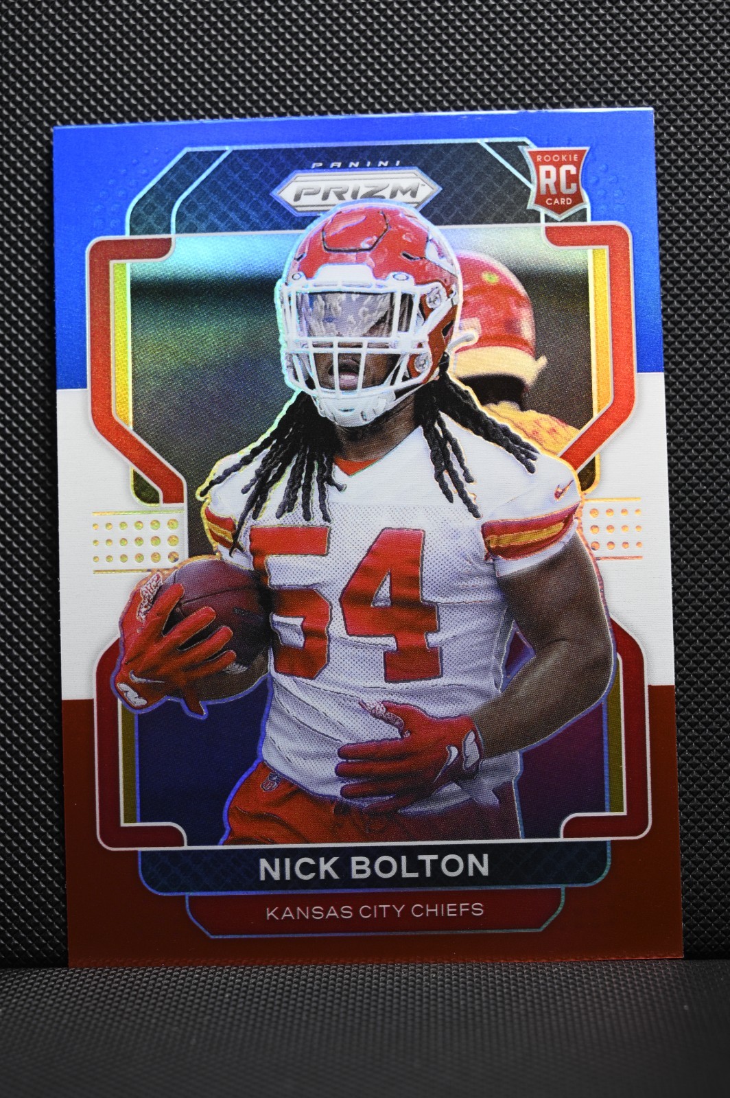 Nick Bolton Panini Prizm #390 Red/White/Blue