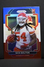 2021 Panini Prizm - Nick Bolton #390 Rookie (RC) Red White and Blue Prizm Chiefs
