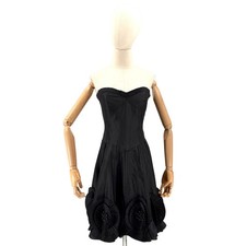 Vintage Y2K Etoile Black Sweetheart Bodice Mini Cocktail Dress