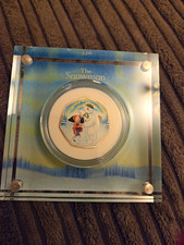 Royal Mint 2023 Snowman 50p 0.925 Silver Proof Colour Coin Cert No. 3642