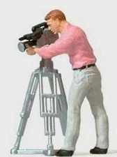 Preiser 28086 HO Scale Individual Figures -- Camera Man w/Movie Camera