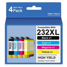 4PK 232 XL 232XL T232XL Ink Cartridges for Epson WF-2930 WF-2950 XP-4200 XP-4205