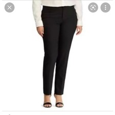 Chaps Women Brown Office/Work Cotton Blend Pants Size 16W